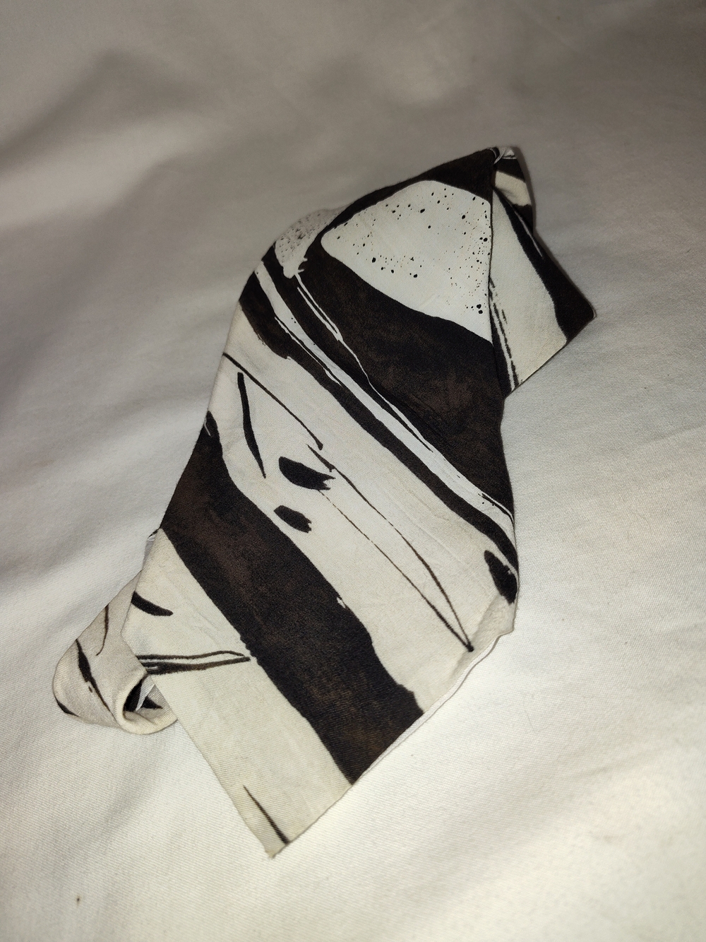 Jams World Black and White Abstract Stripe Tie